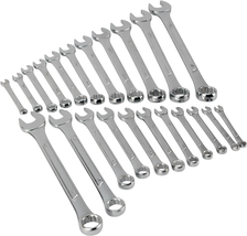 22Pc Combination Wrenches Set (Metric and Standard Sizes) with Organizer... - $30.33