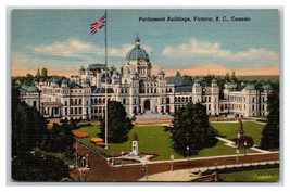 Parliament Buildings Victoria BC British Columbia Canada UNP Linen  Postcard B19 - £2.29 GBP