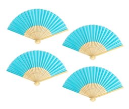 THY COLLECTIBLES Pack of 4 Handheld Paper and Bamboo Folding Fans for We... - $9.99