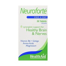 HealthAid NeuroForte - Ginkgo Biloba, Amino Acids, Magnesium - 30 Vegan ... - $19.00