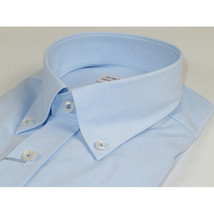 Mens 100% Italian Cotton Shirt Non Iron SORRENTO Button Down Oxford 4530 Blue image 2