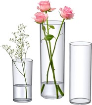 Amazing Abby - Viola Magra - Acrylic Cylinder Vases (3-Piece Set), Plastic, H - $39.99