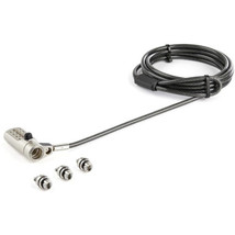 StarTech.com 6.6ft (2m) 3-in-1 Universal Laptop Cable Lock - 4-Digit Combination - $106.70