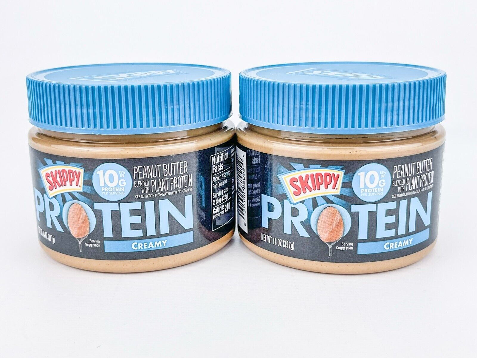 Skippy Peanut Butter 10g PROTEIN Smooth Creamy 14 oz Lot of 2 bb5/24 - $53.16