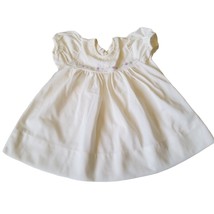 Vintage Baby Dress 1940s 1950s Baby Bliss 3 months Embroidered Flowers S... - $24.24