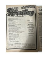 Inside Wrestling Magazine WWE Zybyszko Mascaras Nov 1980 Victory Sports - £13.44 GBP