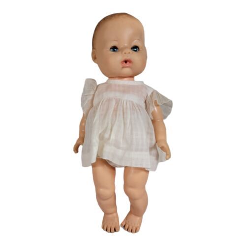 Primary image for Vintage Horsman Baby Doll Drink & Wet Vinyl Molded Blonde Hair Sleepy Eyes 13"