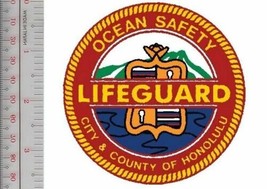 Vintage Surfing Hawaii Lifeguard Ocean Safety Honolulu City &amp; County Patch - £7.98 GBP