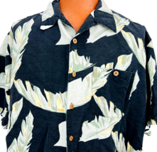 Paradise Coves Hawaiian Aloha XXL Shirt Palm Leaves Coconut Buttons Bark Colth - £24.12 GBP