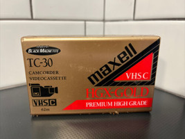 Maxell TC-30 Premium High Grade VHS-C 62m HGX-Gold Videocassette Sealed - $7.50