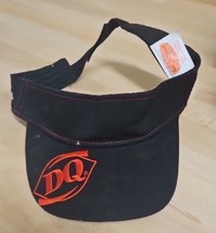 Dairy Queen Uniform Visor Black Employee Hat Cap Adjustable Strap-Back - £11.37 GBP
