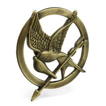 HUNGER GAMES MOCKINGJAY PIN 1.4" Metal Badge Brooch NEW Bird Jacket Hat ... - $2.49