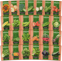 25 Heirloom Vegetable Seeds - 9500+ Survival Bugout Seeds and Essential Emergenc - £17.08 GBP+