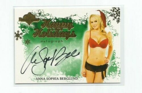Primary image for ANNA SOPHIA BERGLUND 2013 BENCHWARMERS HOLIDAY GREEN AUTOGRAPHED CARD
