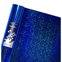 Mosaic+ Crafting Vinyl, By (Blue Holographic Glitter, 1Ft X 5Ft) - £15.17 GBP