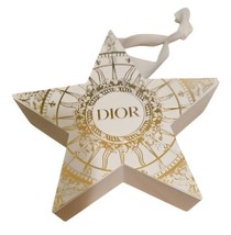 Dior Star Ornament Gift Box Gold White Ribbon New - $15.00