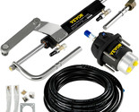 Hydraulic Outboard Steering System Kit 90HP Marine Cylinder Helm Tubing ... - $455.99