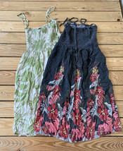 lot of 2 Vintage hibiscus collection Hawaii spaghetti strap sundress One size O1 - £26.69 GBP