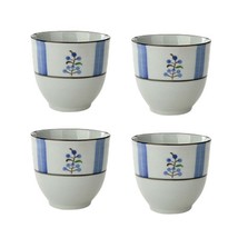 4Pcs Chinese Style Lovely Plant Ceramic Teacups Small Straight Wine Glass 150ML( - £51.61 GBP