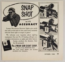 1954 Print Ad Lyman Micrometer Receiver Gun Sights Snap Shot Middlefield,CT - £8.18 GBP