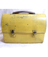 Vintage Yellow Metal Thermos Camping Container 3-a - €33,76 EUR
