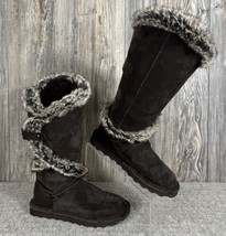 Bearpaw Sheilah Boots, Brown, Slip-On Sheepskin Lined, Faux Fur Women’s ... - $23.76