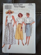 Easy VOGUE Vintage 80s Pattern 9850 Skirts in 3 Lengths 14-16-18  Uncut - £6.84 GBP