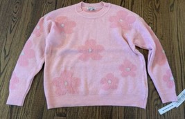 NEW Nanette Nanette Lepore L/S Floral Bead Sweater Pink Size Large NWT - $49.50