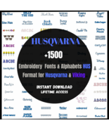 Machine Embroidery Fonts and Alphabets Designs for Husqvarna &amp; Viking HU... - €30,29 EUR