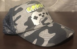 Youth Grey Gray Camo Gamer Video Game Controller Hat Cap 365 Kids Garani... - £7.18 GBP