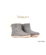 Handmade Indoor Boots With Leather Sole - Charcoal Gray - Eco-friendly H... - €52,19 EUR