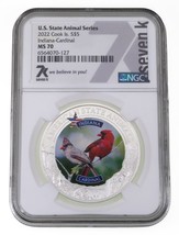 2022 Cook Islands S$5 Animal Series Indiana Graded by NGC as MS-70 - £85.69 GBP