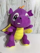 Spyro The Dragon Purple &amp; Yellow 9&quot; Plush Stuffed Animal Drago-1 2016 Skylander - £11.43 GBP