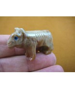 Y-TIG-6) little gray red TIGER figurine SOAPSTONE PERU stone carving lov... - $157.57 MXN