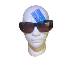 Solar Shield Sunglasses Womens Large Polarized Wear over Glasses Gold Side Strip - £9.04 GBP