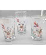 VTG Libbey Glass Country Geese Goose Checkers and Hearts Tumbler SET OF 3 - £14.37 GBP