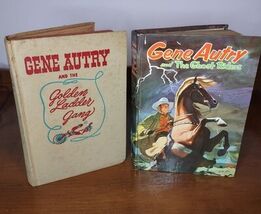Set of 2 Vintage 50s Gene Autry HC Books - Western Cowboy - Ghost Riders... - $17.06