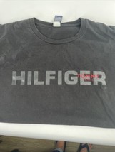 Tommy Hilfiger Jeans Spellout Logo Mens XL Graphic Black T-Shirt Vintage Black  - £18.32 GBP