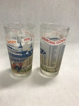 Vintage pair drink glass Kentucky Derby 1979 Churchills down mint Julep 5.5 inch - £15.76 GBP