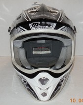 MSR TX-22 Black White Motorcycle Motocross Helmet Size Medium - £57.81 GBP