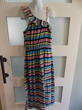 Beverly Hills Polo Club Striped Maxi Dress Size 10/12 Girl&#39;s Euc - £17.15 GBP
