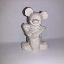 Disney Mickey Mouse 3&quot; Vintage Unpainted Plaster Playing Drums Figure Pr... - £11.65 GBP