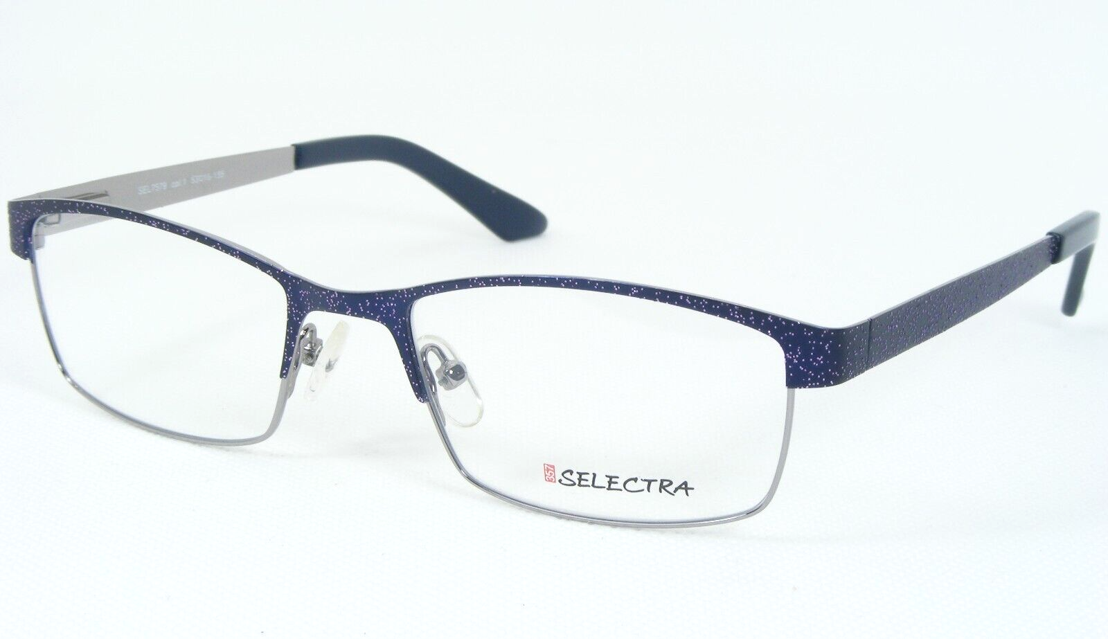 SELECTRA SEL7579 1 Profondo Violetto/Lilla / Argento Occhiali Telaio 53-... - $87.15