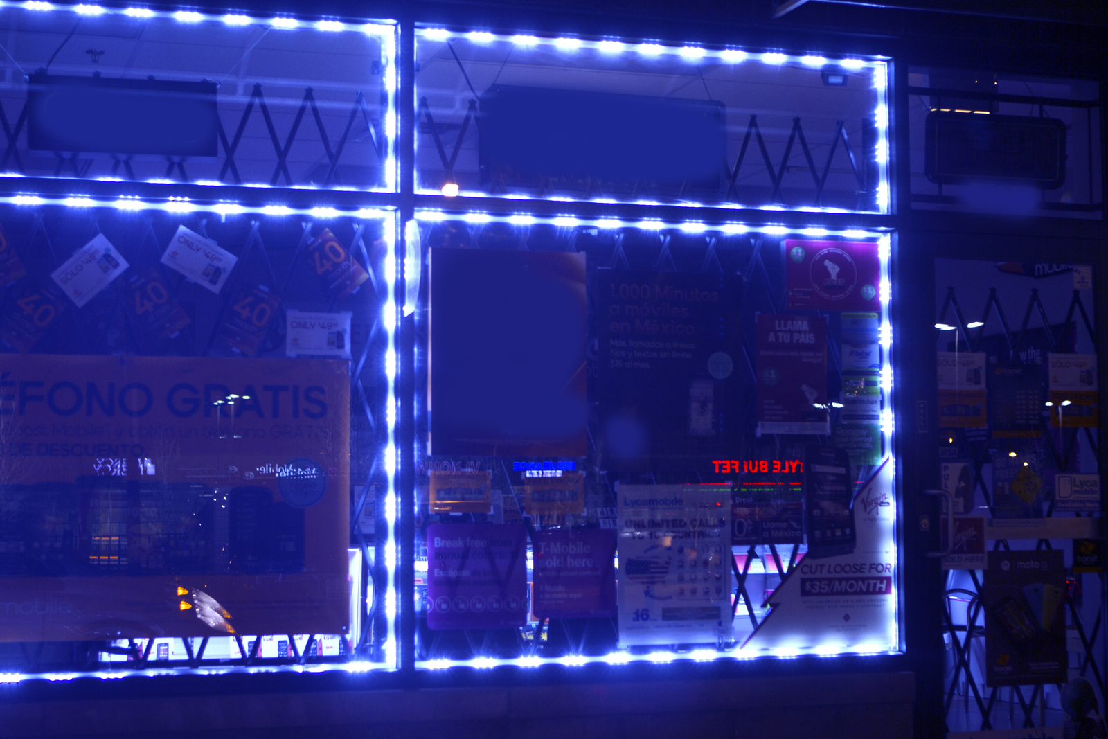 40ft Storefront LED LIght Blue 5050 with UL listed 12v Power Supply