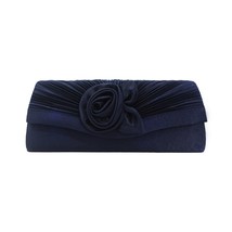 Ladies Satin Clutch Fashion Wedding Clutch Solid Color Party Bridal Bag Wallet B - £54.06 GBP