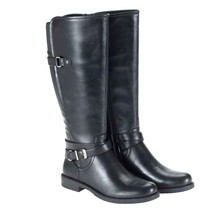BARETRAPS Boots 7.5 Carmella Side Zip Buckle Horse Riding Knee-High Shoes Black - £55.15 GBP