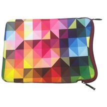 Laptop Sleeve Pouch Macbook Bright Rainbow Kaleidoscope Neoprene 16&quot; x 1... - £21.04 GBP