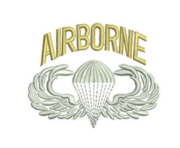 AIRBORNE Jump Wings Parachutist Embroidered Polo Shirt - $29.95