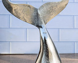 Rustic Vintage Aluminum Humpback Whale Tail Decorative Paperweight Figur... - $24.99