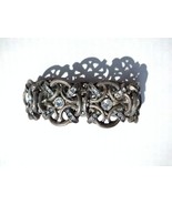 Premier Designs Gateway Rhinestone Embellished Silver Tone Stretch Bracelet - $11.40